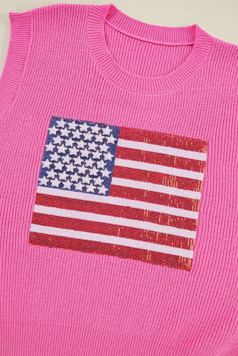 Bonbon Sparkling American Flag Knitted Vest