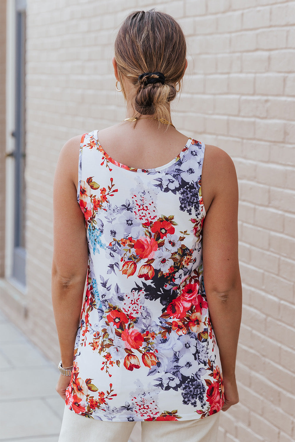 Floral Print Sleeveless Top