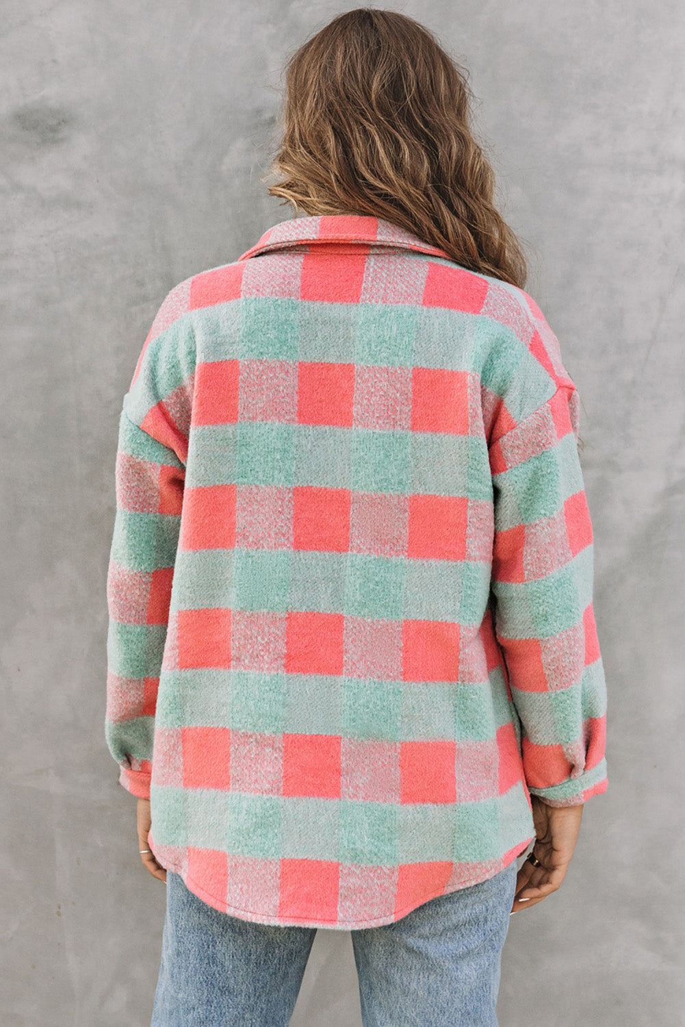 Plaid Pattern Oversized Shacket