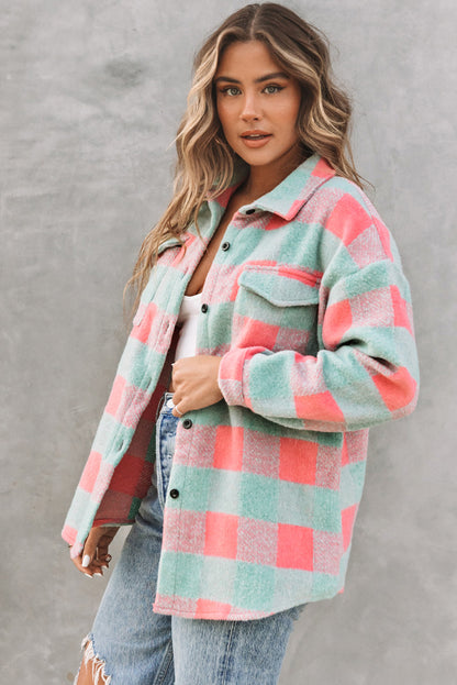 Plaid Pattern Oversized Shacket